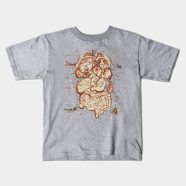 Treasure Map Kids T-Shirt by jemae